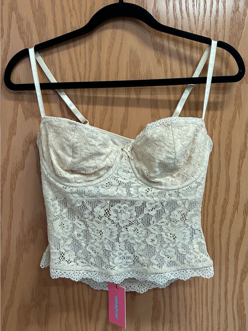 Edikted Lace Bralette Cami Top Beige Fairygirl